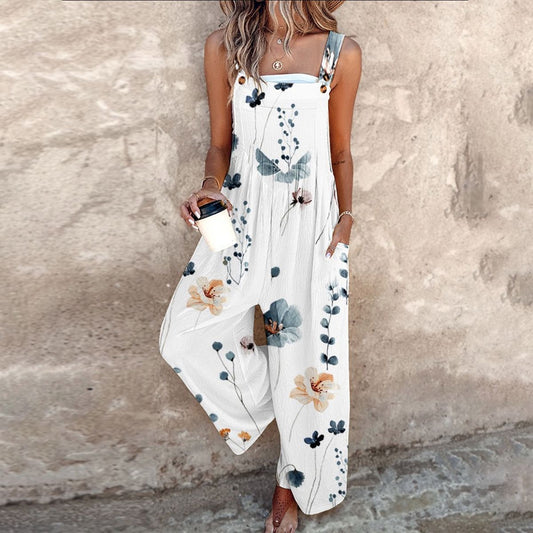 Women's Floral Wide-Leg Jumpsuit