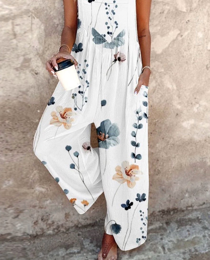 Women's Floral Wide-Leg Jumpsuit