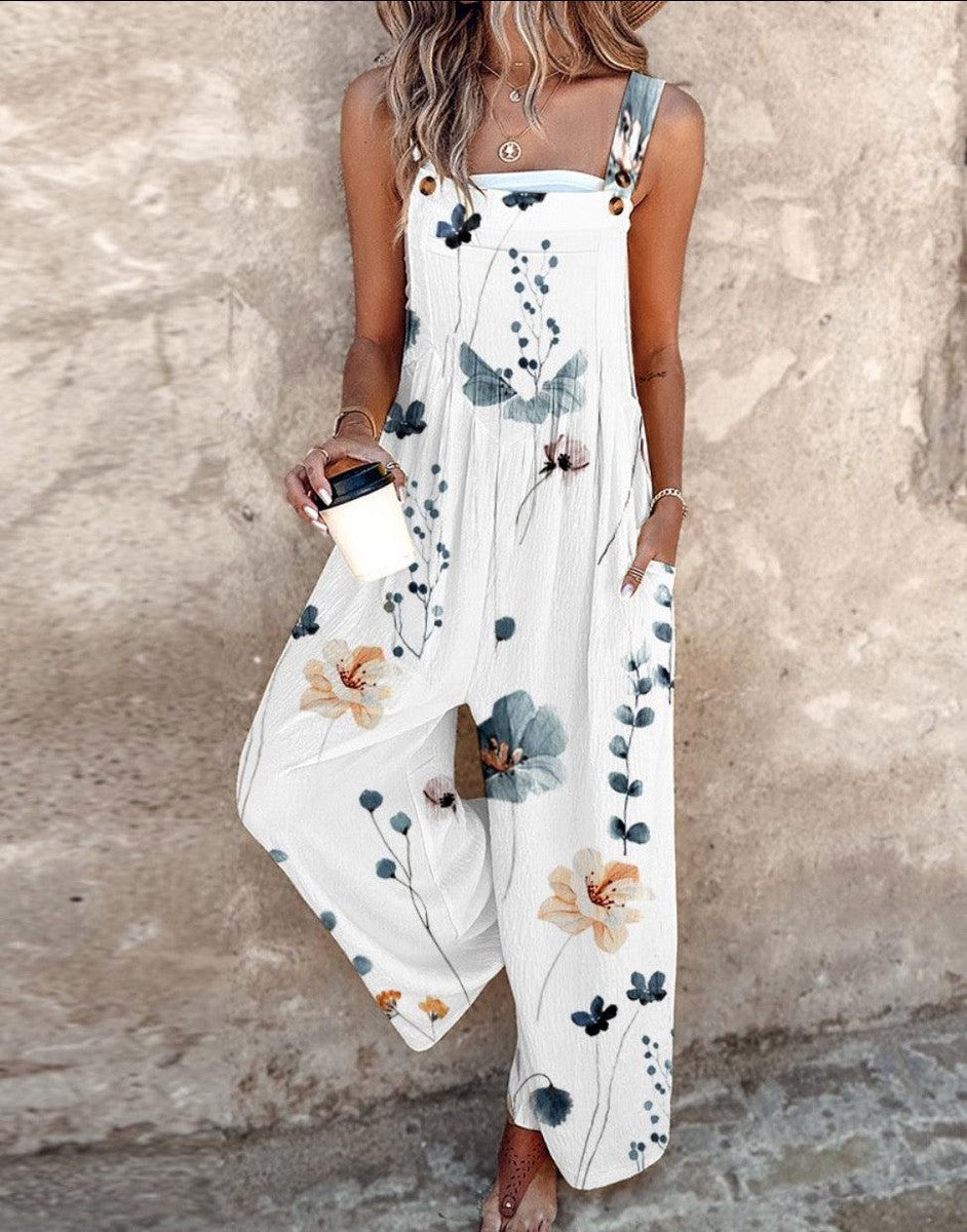 Women's Floral Wide-Leg Jumpsuit