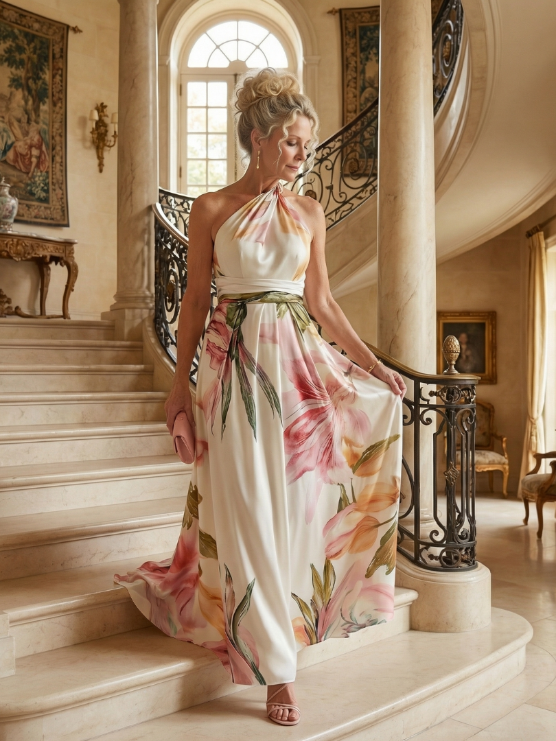 Women's Halter Maxi Dress