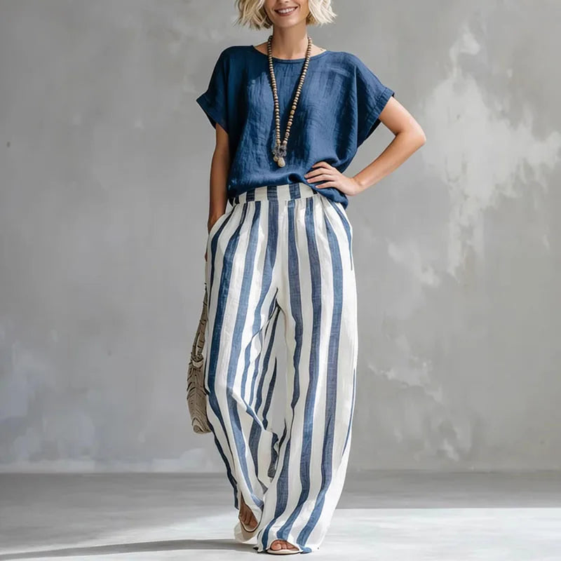 Women's High-Waisted Linen Set