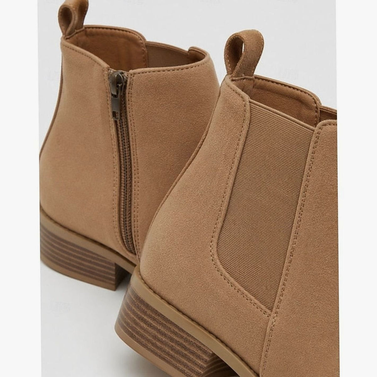 Women's Pointed-Toe Block Heel Suede Ankle Booties
