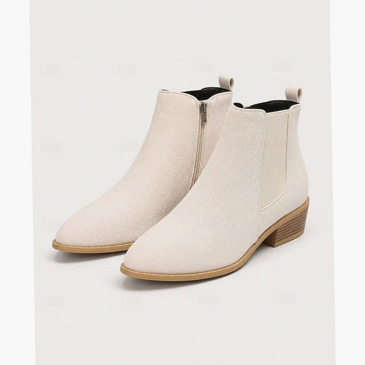 Women's Pointed-Toe Block Heel Suede Ankle Booties