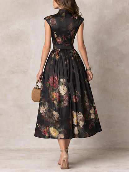 Women's Sleeveless A-Line Midi Dress