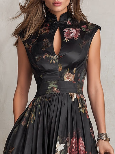 Women's Sleeveless A-Line Midi Dress
