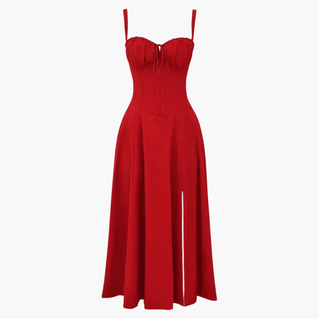 Women's Sweetheart A-Line Midi Dress