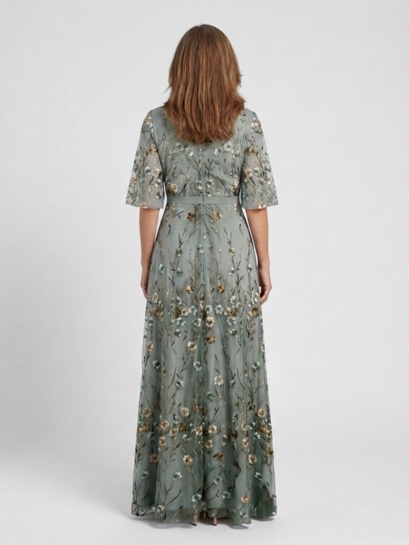 Women's V-Neck Wrap Maxi Dress