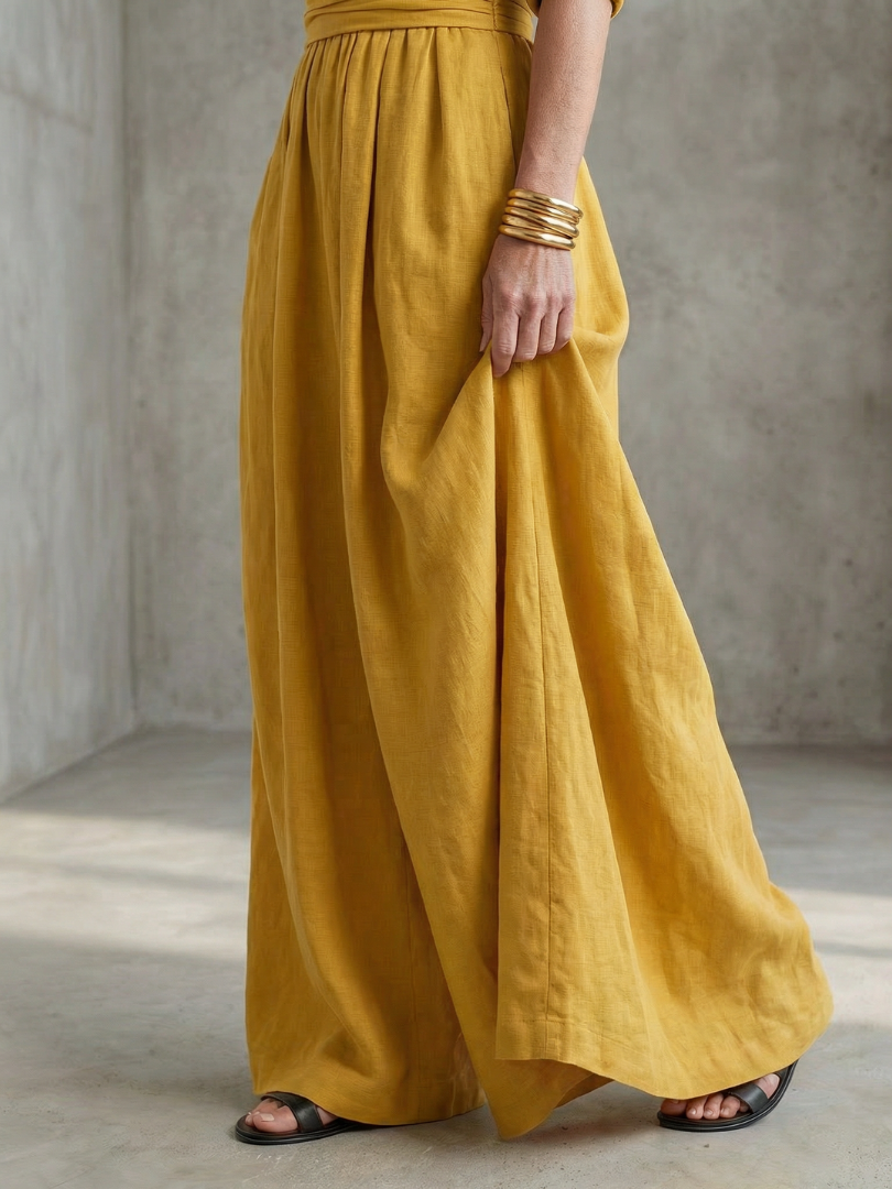 Women's V-Neck Wrap Maxi Jumpsuit