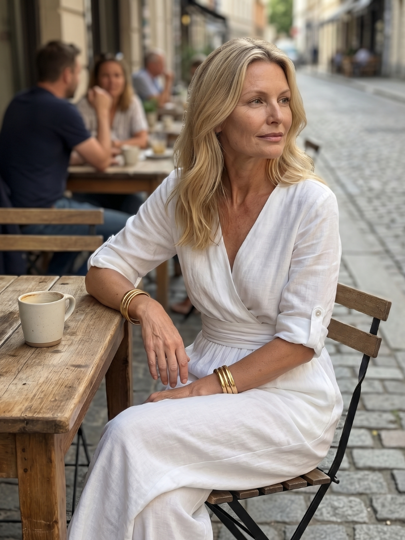 Women's V-Neck Wrap Maxi Jumpsuit