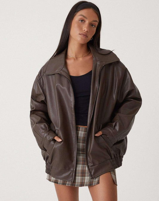 Sylvia | Women's Oversized Bomber Jacket - Image 1
