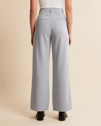 Zara | High Waist Pleated Leg Trousers with Tailored Fit